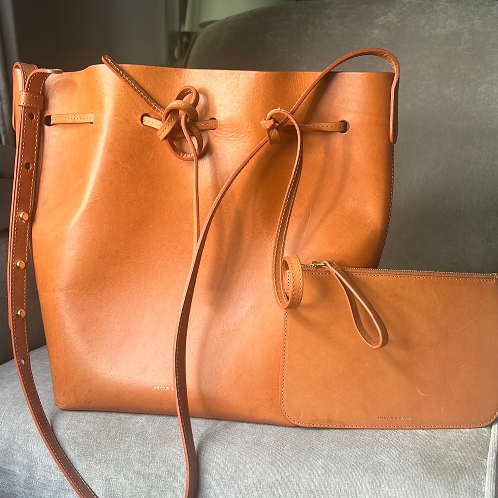 Mansur Gavriel Tan Leather Tote with Minimalist Design